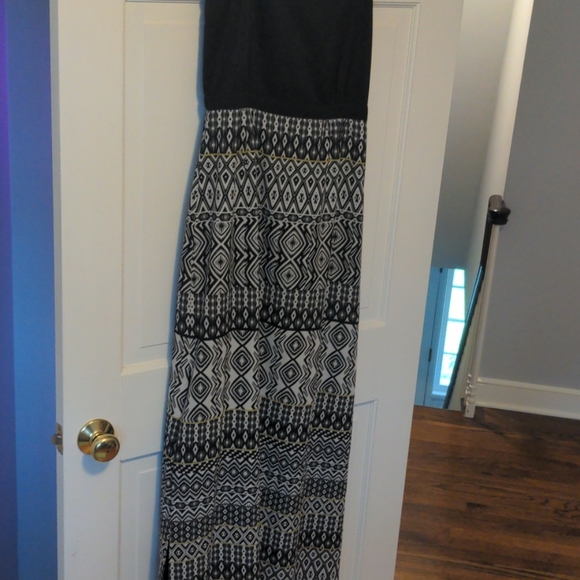 J. Crew factory black/pattern maxi dress - Picture 2 of 5